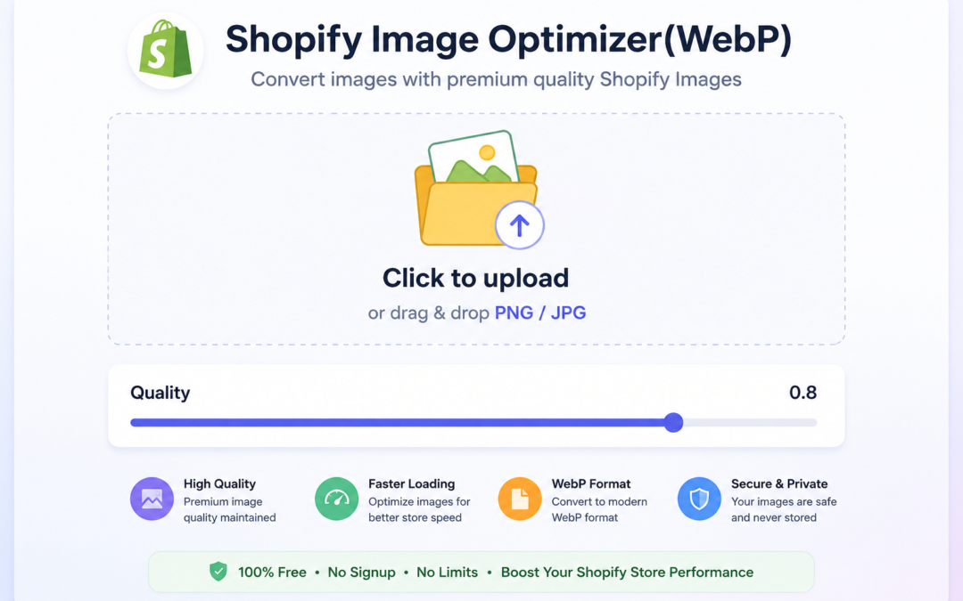 Free Shopify Image Optimizer (WebP) – Compress JPG & PNG Online