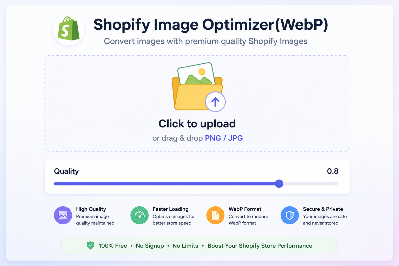 Convert JPG to WebP for Shopify